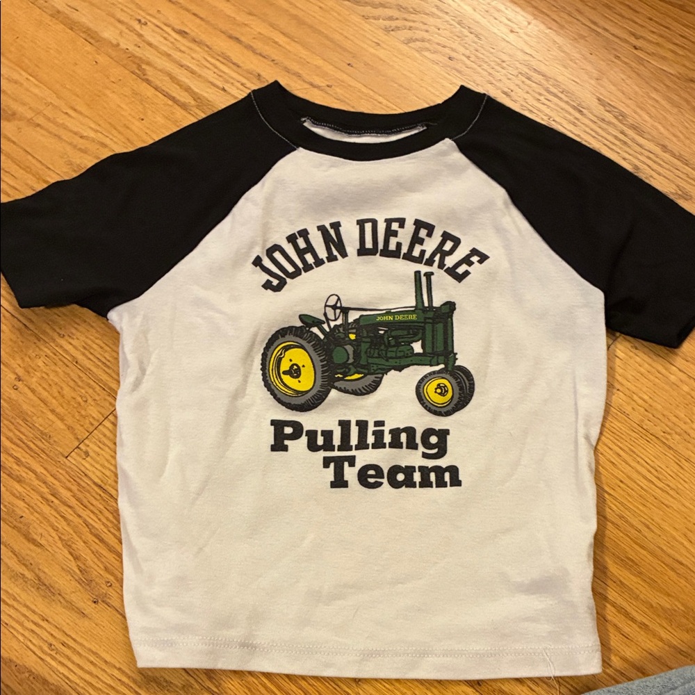 John Deere Kids Black and White Tractor Tee